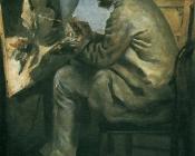 皮埃尔 奥古斯特 雷诺阿 : Frederic Bazille at His Easel